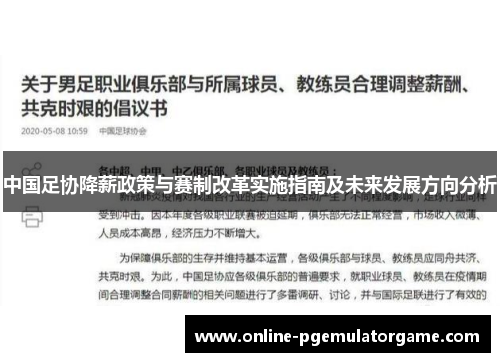 中国足协降薪政策与赛制改革实施指南及未来发展方向分析