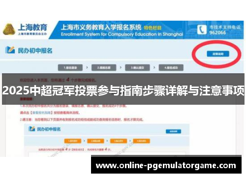 2025中超冠军投票参与指南步骤详解与注意事项